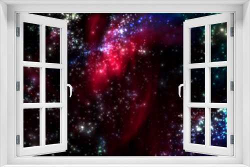Fototapeta Naklejka Na Ścianę Okno 3D - Cosmos abstract background illustration