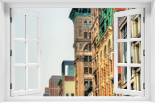 Fototapeta Naklejka Na Ścianę Okno 3D - Old buildings on Broadway in New York City