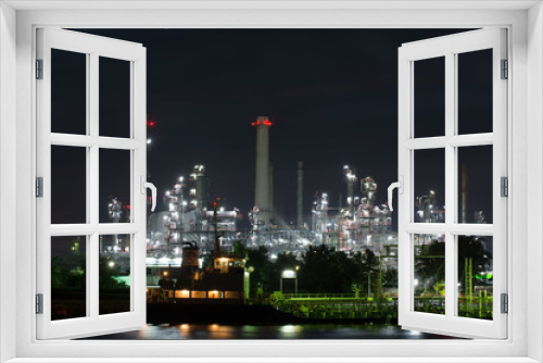 Fototapeta Naklejka Na Ścianę Okno 3D - oil refinery industry plant
