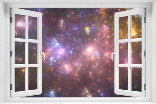 Fototapeta Naklejka Na Ścianę Okno 3D - Stars and galaxy illustration, abstract space background