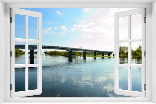 Fototapeta Naklejka Na Ścianę Okno 3D - Most nad rzeką