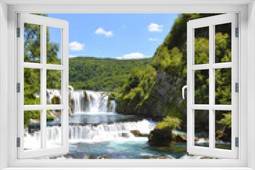 Fototapeta Naklejka Na Ścianę Okno 3D - Natural river waterfall