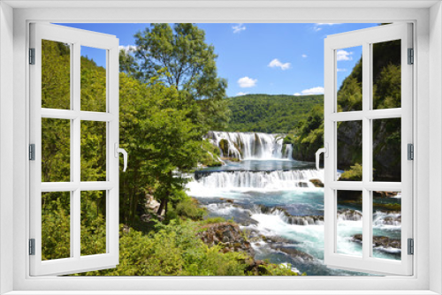 Fototapeta Naklejka Na Ścianę Okno 3D - Natural river waterfall