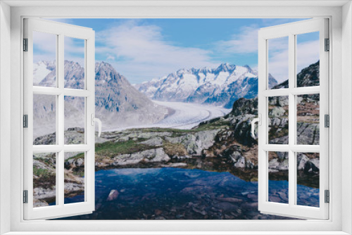 Fototapeta Naklejka Na Ścianę Okno 3D - Alps glacier view.