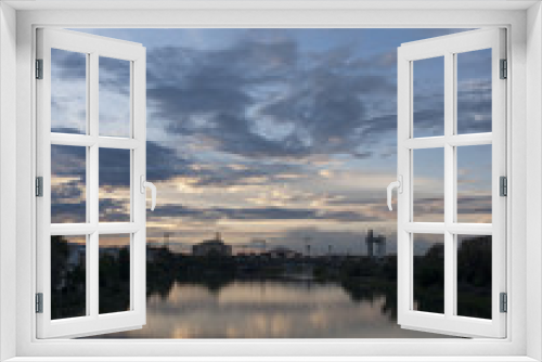 Fototapeta Naklejka Na Ścianę Okno 3D - Atardecer en el río Guadalquivir / Sunset on the Guadalquivir River. Sevilla