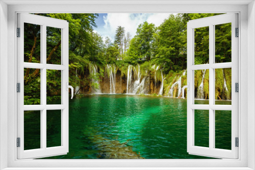 Fototapeta Naklejka Na Ścianę Okno 3D - beautiful waterfalls in Plitvice Lakes National Park, Croatia