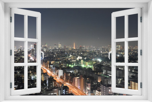 日本の東京都市景観・夜景（渋谷区や千代田区、港区方面などを望む）