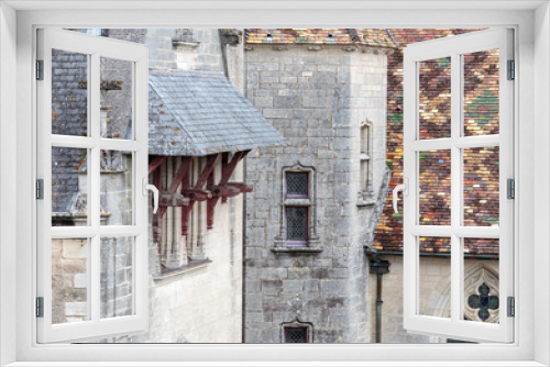 Fototapeta Naklejka Na Ścianę Okno 3D - zamek La Rochepot 