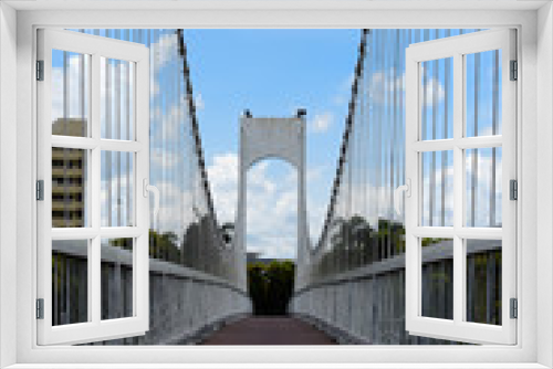 Fototapeta Naklejka Na Ścianę Okno 3D - Bridge used cable suspension peg