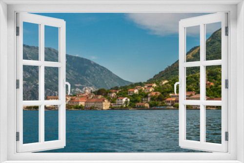 Fototapeta Naklejka Na Ścianę Okno 3D - View of Bay of Kotor near Prcanj