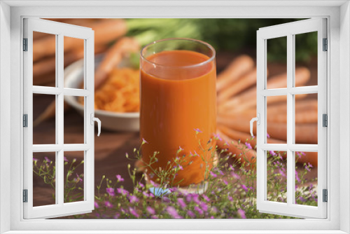 Fototapeta Naklejka Na Ścianę Okno 3D - Ingredient of healthy nutrition carrots, in different dishes and condition