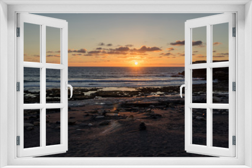 Fototapeta Naklejka Na Ścianę Okno 3D - sunset la pared