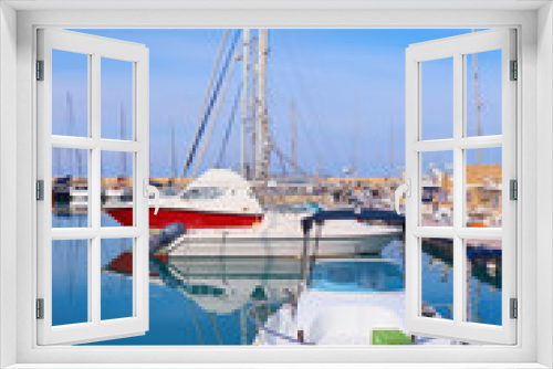 Fototapeta Naklejka Na Ścianę Okno 3D - Yachts in Latchi harbour, Cyprus,