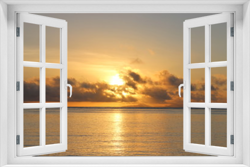 Fototapeta Naklejka Na Ścianę Okno 3D - Coucher soleil Huahine lagon - Huahine lagoon sunset - french polynesia