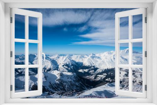 Fototapeta Naklejka Na Ścianę Okno 3D - Vue des alpes