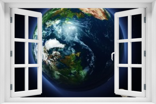 Fototapeta Naklejka Na Ścianę Okno 3D - Planet earth and satellite
