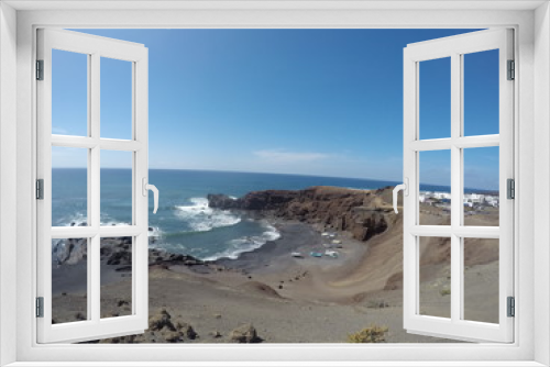 Fototapeta Naklejka Na Ścianę Okno 3D - Plage El Golfo Lanzarote