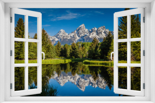Fototapeta Naklejka Na Ścianę Okno 3D - Teton Reflection
