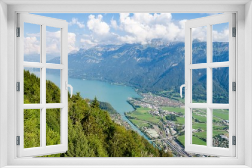 Fototapeta Naklejka Na Ścianę Okno 3D - View over Interlaken