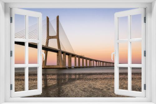 Fototapeta Naklejka Na Ścianę Okno 3D - Pont Vasco de Gama, Lisbonne