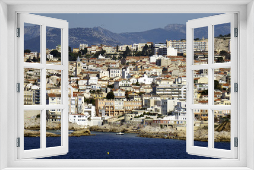 Fototapeta Naklejka Na Ścianę Okno 3D - MarsFrance. Marseilles. Cityscape.