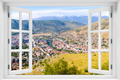 Fototapeta Naklejka Na Ścianę Okno 3D - Panoramic view over Mostar, Bosnia and Herzegovina