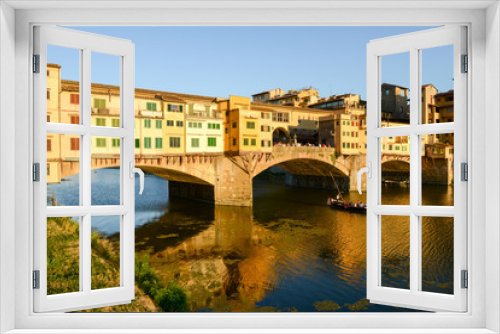 Fototapeta Naklejka Na Ścianę Okno 3D - Famous bridge of Ponte Vecchio in Florence on Italy.