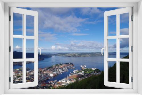 Fototapeta Naklejka Na Ścianę Okno 3D - Vue Bergen