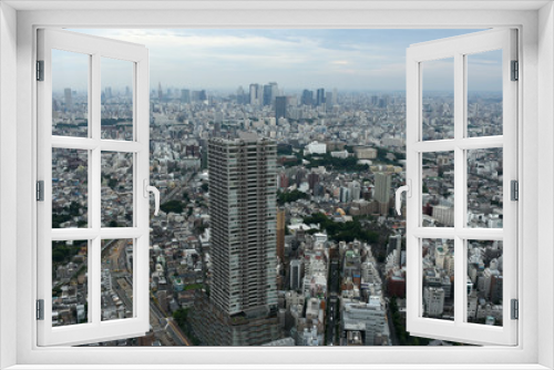 Fototapeta Naklejka Na Ścianę Okno 3D - 日本の東京都市景観（渋谷区や新宿区方面などを望む）