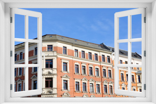 Fototapeta Naklejka Na Ścianę Okno 3D - Fassaden von Mehrfamilienhäusern