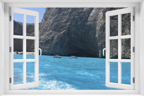 Fototapeta Naklejka Na Ścianę Okno 3D - Blue navagio