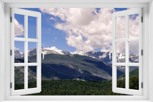 Fototapeta Naklejka Na Ścianę Okno 3D - Rocky Mountain National Park. Cloud mountain peaks