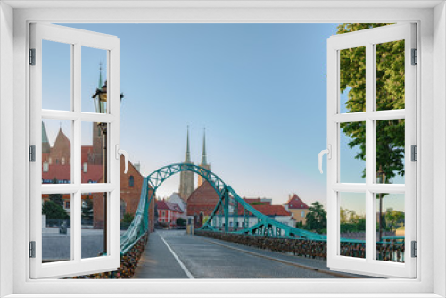 Fototapeta Naklejka Na Ścianę Okno 3D - Bridge Tumski