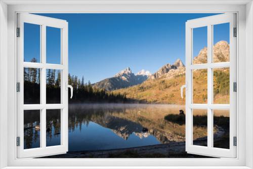 Fototapeta Naklejka Na Ścianę Okno 3D - Morning at String Lake, Jackson Hole
