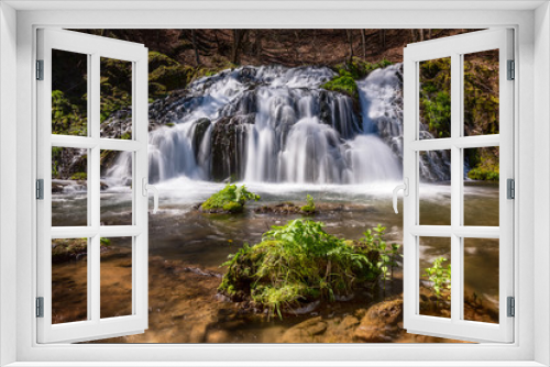 Fototapeta Naklejka Na Ścianę Okno 3D - Forest  waterfall. Long exposure.