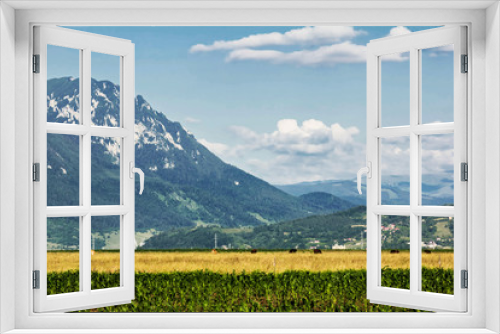 Fototapeta Naklejka Na Ścianę Okno 3D - Rural mountain landscape