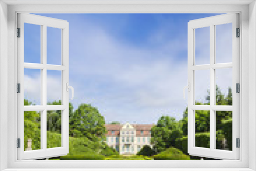 Fototapeta Naklejka Na Ścianę Okno 3D - malowniczy widok na pałac opatów w parku oliwskim w gdańsku
