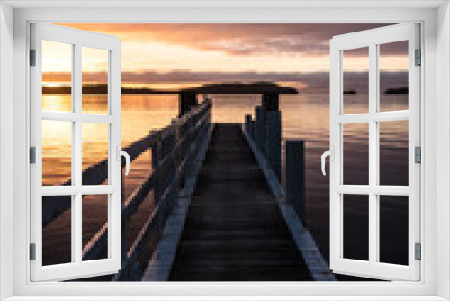Fototapeta Naklejka Na Ścianę Okno 3D - Sunrise pier NZ 2
