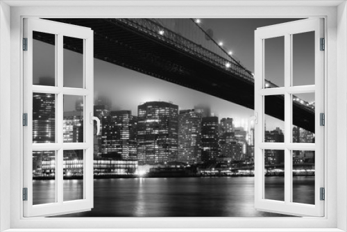 Fototapeta Naklejka Na Ścianę Okno 3D - Skyline NYC - Brooklyn bridge