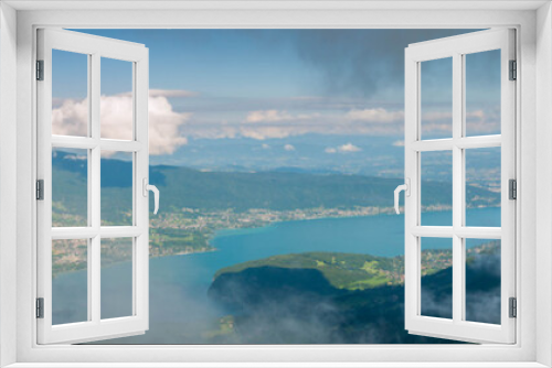 Fototapeta Naklejka Na Ścianę Okno 3D - Lac d'Annecy vu de la Tournette