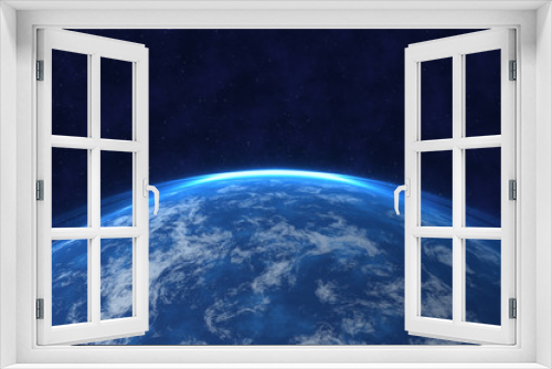 Fototapeta Naklejka Na Ścianę Okno 3D - Blue Planet in Space