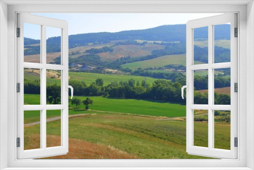 Fototapeta Naklejka Na Ścianę Okno 3D - Countryside landscape around Pienza Tuscany in Italy, Europe