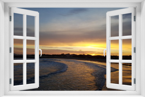 Fototapeta Naklejka Na Ścianę Okno 3D - sunset beach