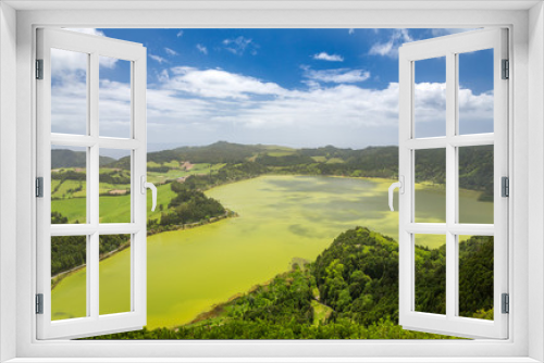 Fototapeta Naklejka Na Ścianę Okno 3D - Furnas Lagoon in the Azores