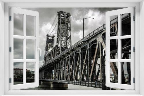 Fototapeta Naklejka Na Ścianę Okno 3D - Steel Bridge