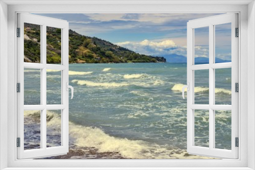 Fototapeta Naklejka Na Ścianę Okno 3D - Porto Kaminia beach, Zakynthos island
