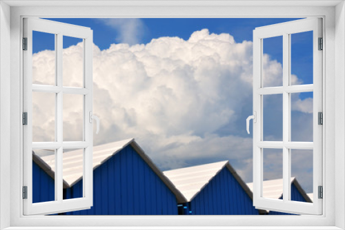 Fototapeta Naklejka Na Ścianę Okno 3D - nuvole ecabine blu