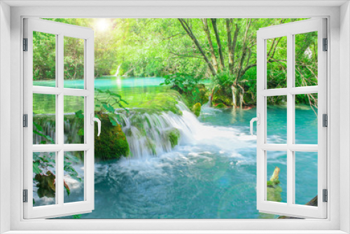 Fototapeta Naklejka Na Ścianę Okno 3D - Plitvice waterfalls