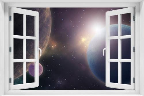 Fototapeta Naklejka Na Ścianę Okno 3D - Space. Sci fi.