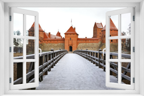 Fototapeta Naklejka Na Ścianę Okno 3D - Island Castle in Trakai. Lithuania